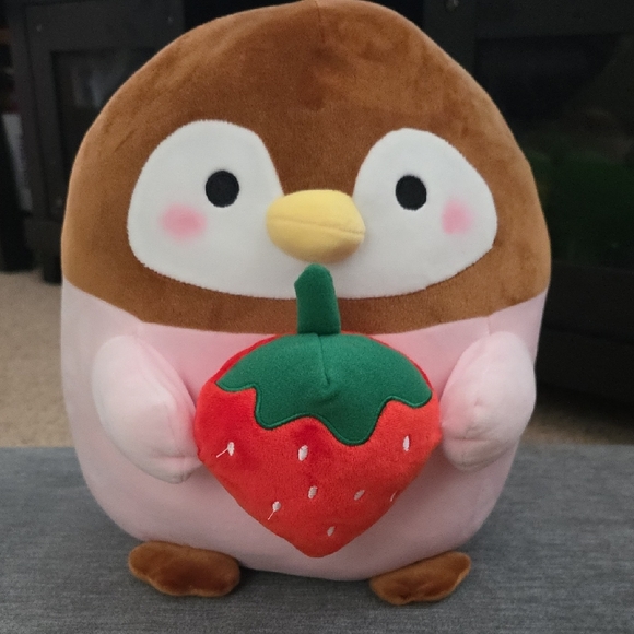 Takashoji Other - Takashoji Penguin Holding A Strawberry Plush